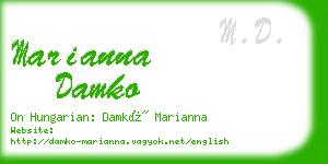 marianna damko business card